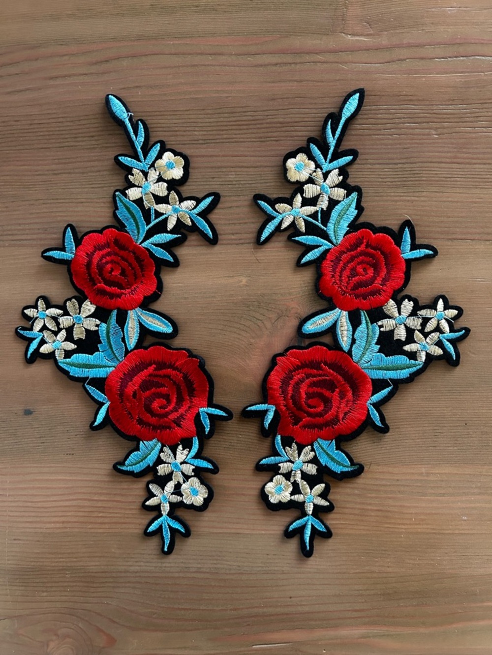 Set of two rose patches